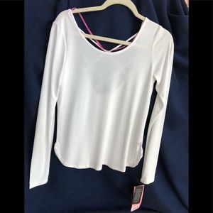 NWT Betsey Johnson Performance Top Size XS White